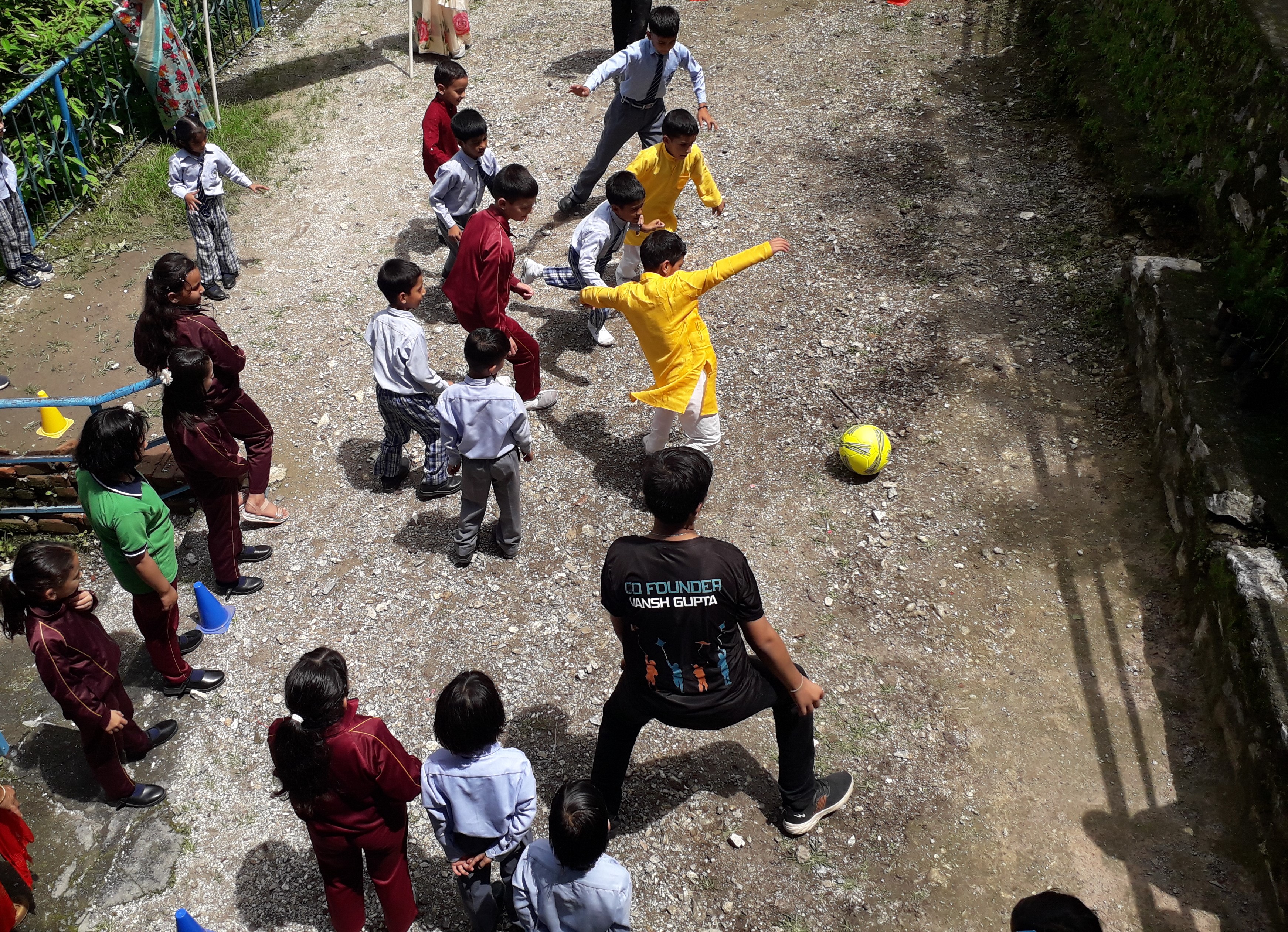 Football with students